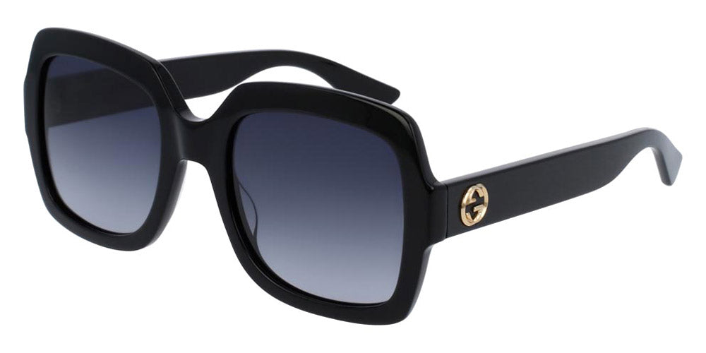 NEW buy GUCCI GG0036SN 002 BLACK/GREEN/BROWN SQUARE SUNGLASSES