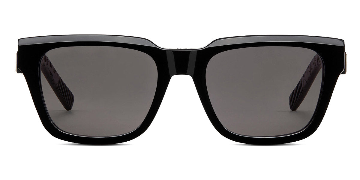 DiorB23 S1I Black Rectangular Sunglasses with Dior Oblique Motif