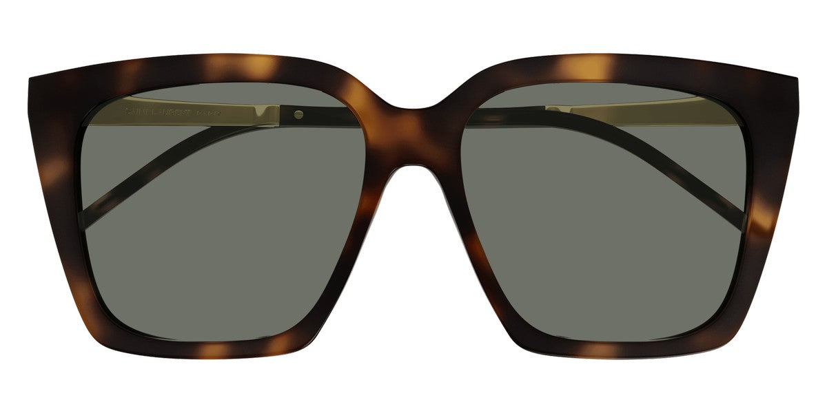 Saint Laurent Sl M95 Oversized Havana Cat Eye Sunglasses in Brown