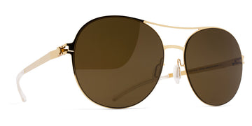 Mykita® ADELHEID MYK ADELHEID Glossy Gold / Raw Brown Solid 59 - Glossy Gold / Raw Brown Solid Sunglasses