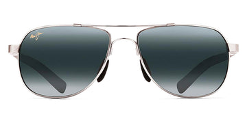 Maui Jim® Guardrails 327-17 - Silver with Blue and Light Blue / Neutral Grey Sunglasses