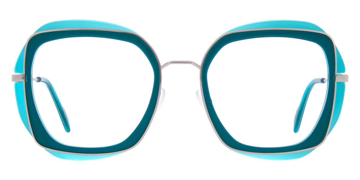 Andy Wolf® 4820 ANW 4820 06 52 - Teal/Silver Eyeglasses