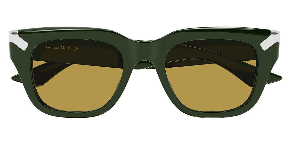 Alexander McQueen® AM0439S AM AM0439S 004 51 -  Green / Brown Lenses Sunglasses