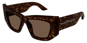 Alexander McQueen® AM0448S AM AM0448S 002 53 -  Havana / Brown Sunglasses