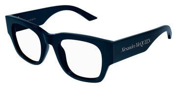 Alexander McQueen® AM0455O AM AM0455O 003 50 -  Blue Eyeglasses