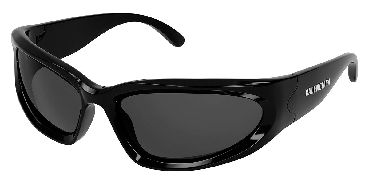 Balenciaga® BB0157S - Black / Gray Sunglasses