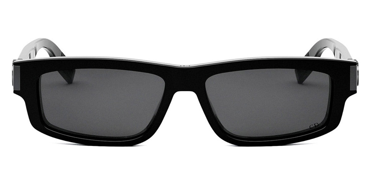 Dior® CD ICON S2I - Shiny Black/Lenses Smoke Organic 14A0 Sunglasses