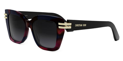 Dior® CDior S1I - Shiny Red Havana / Gradient Smoke 25A1 Sunglasses