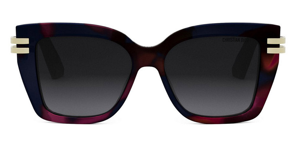 Dior® CDior S1I - Shiny Red Havana / Gradient Smoke 25A1 Sunglasses