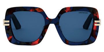 Dior® CDIOR S2F - Shiny Coloured Havana/Lenses Blue Organic 28B0 Sunglasses