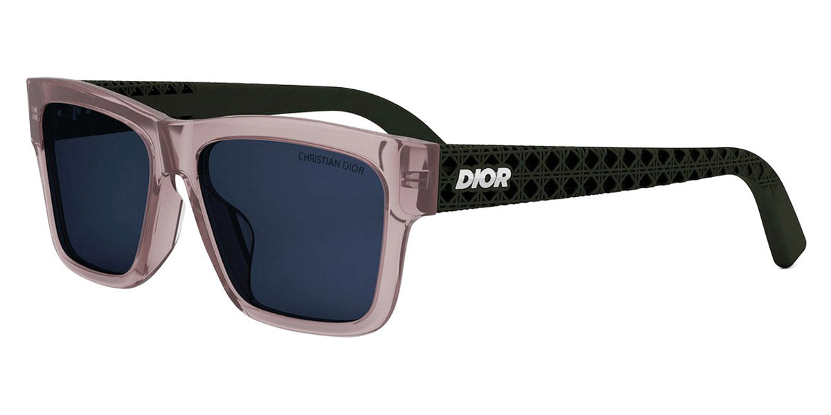 Dior® DIOR3D S2F - Shiny Light Pink/Lenses Blue Organic 40B0 Sunglasses