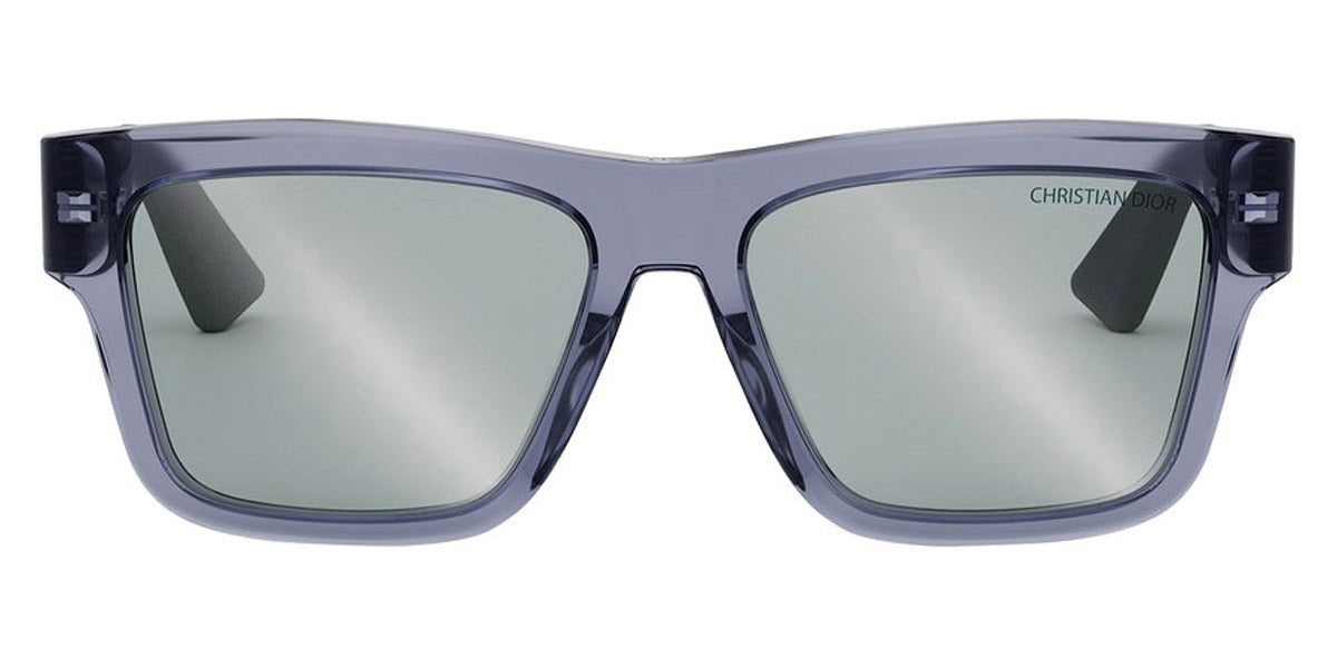 Dior® DIOR3D S2I - Shiny Blue/Lenses Green Mirror Organic 30O4 Sunglasses