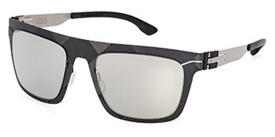 Ic! Berlin® FLX_S05 ICB FLX_S05 IC0027 02A 55 - Raw Shiny Graphite/Smoke Lenses Sunglasses