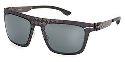 Ic! Berlin® FLX_S05 ICB FLX_S05 IC0027 02R 55 - Median Graphite/Green Polarized Lenses Sunglasses