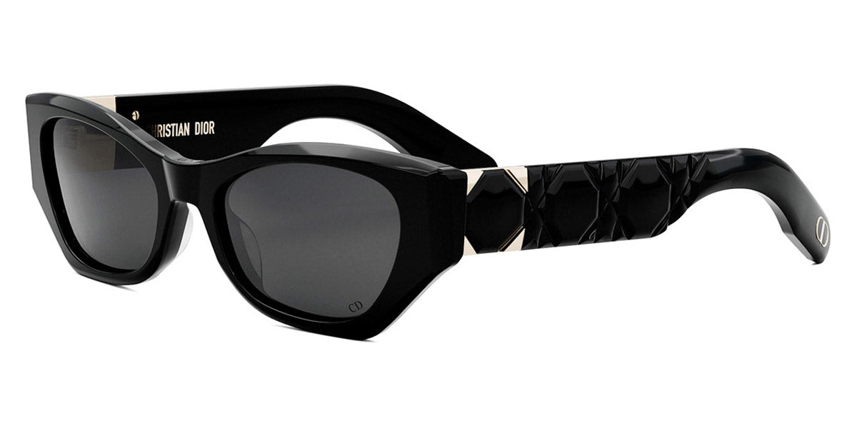 Dior® LADY 95.22 B1I - Shiny Black/Lenses Smoke Organic 10A0 Sunglasses