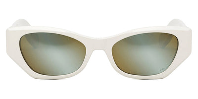 Dior® LADY 95.22 B1I - Shiny Ivory/Lenses Roviex Mirror Organic 95F7 Sunglasses