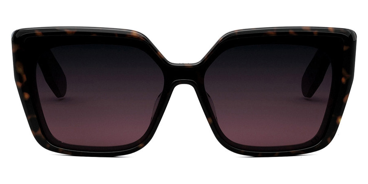 Dior® LADY 95.22 S2F - Shiny Dark Havana/Lenses Gradient Bordeaux Organic 20AD Sunglasses