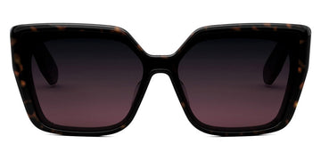 Dior® LADY 95.22 S2F - Shiny Dark Havana/Lenses Gradient Bordeaux Organic 20AD Sunglasses