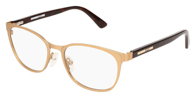 Alexander McQueen® MQ0116OP AM MQ0116OP-002 50 - Gold / Havana Eyeglasses