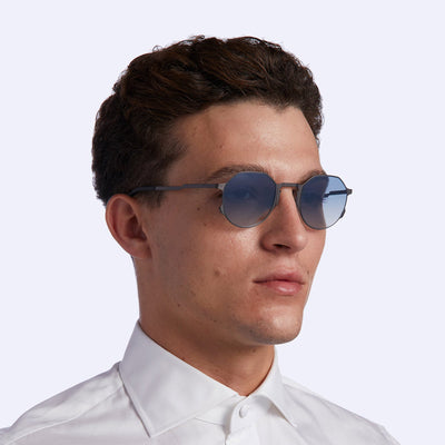 Movitra® Achille MOV Achille Gun / Light Blue 49 - Gun / Light Blue Sunglasses