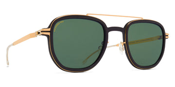 Mykita® ALDER MYK ALDER MH7 Pitch Black/Glossy Gold / Polarized Pro Green 15 48 - MH7 Pitch Black/Glossy Gold / Polarized Pro Green 15 Sunglasses