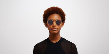 Mykita® ALESSIA MYK ALESSIA Champagne Gold/Aurore / Dark Purple Flash 55 - Champagne Gold/Aurore / Dark Purple Flash Sunglasses