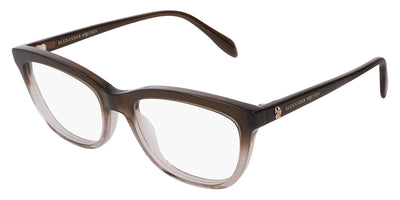 Alexander McQueen® AM0161O AM0161O 003 53 - Brown Eyeglasses
