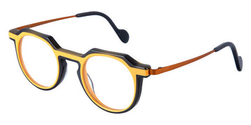 NaoNed® Aon NAO Aon 40001 45 - Solid Mustard and Creamy Mallard Green / Bright Matte Yellow Eyeglasses