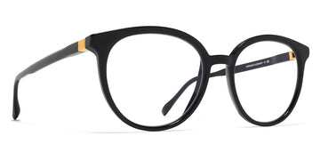 Mykita® AYAN MYK AYAN C132 Black/Silk Gold 51 - C132 Black/Silk Gold Eyeglasses