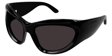 Balenciaga® BB0228S BB0228S 001 64 - Black Sunglasses