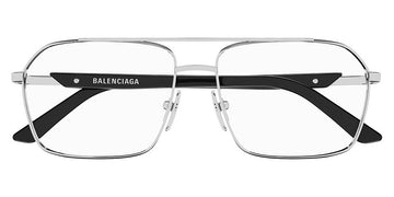 Balenciaga® BB0248O BB0248O 001 57 - Silver / Black Eyeglasses