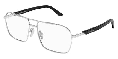 Balenciaga® BB0248O BB0248O 001 57 - Silver / Black Eyeglasses