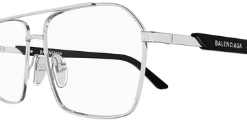 Balenciaga® BB0248O BB0248O 001 57 - Silver / Black Eyeglasses