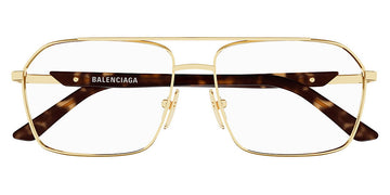 Balenciaga® BB0248O BB0248O 002 57 - Gold / Havana Eyeglasses