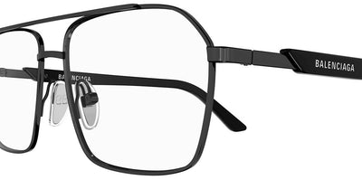 Balenciaga® BB0248O BB0248O 003 57 - Gray / Black Eyeglasses