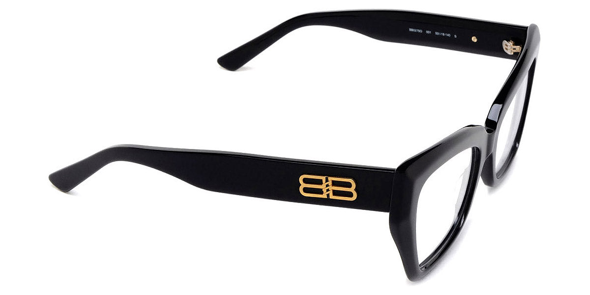 Balenciaga® BB0275O BB0275O 001 53 - Black Eyeglasses