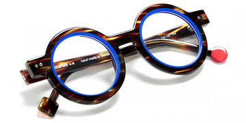 Sabine Be® Be Addict - Shiny Veined Tortoise Dark / Shiny Blue Klein Eyeglasses