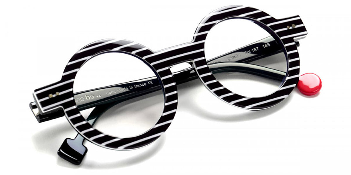 Sabine Be® Be Addict Stripe - Shiny Navy Blue Fat Stripes Eyeglasses