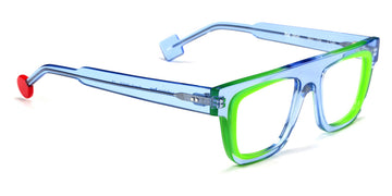 Sabine Be® Be Alive SB Be Alive 687 50 - Shiny Translucent Light Blue / Shiny Neon Green Eyeglasses