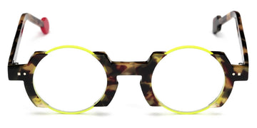 Sabine Be® Be Balloon SB Be Balloon 388 44 - Shiny Khaki Tortoise Shell / Neon Yellow Satin Eyeglasses