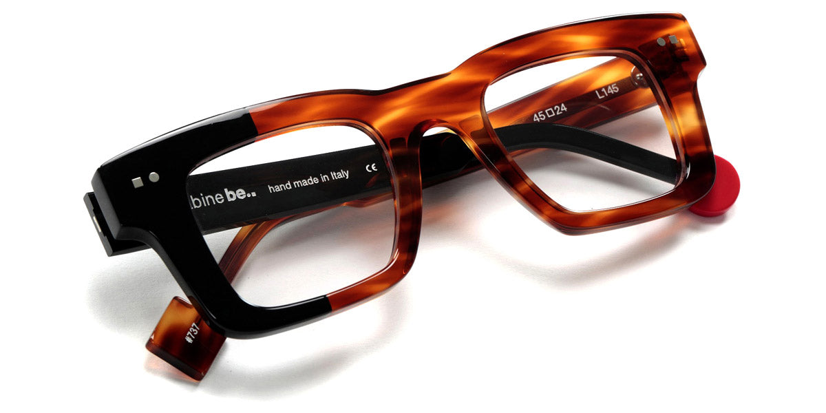 Sabine Be® Be Better SB Be Better 737 45 - Shiny Blonde Veined Tortoiseshell / Shiny Black Eyeglasses