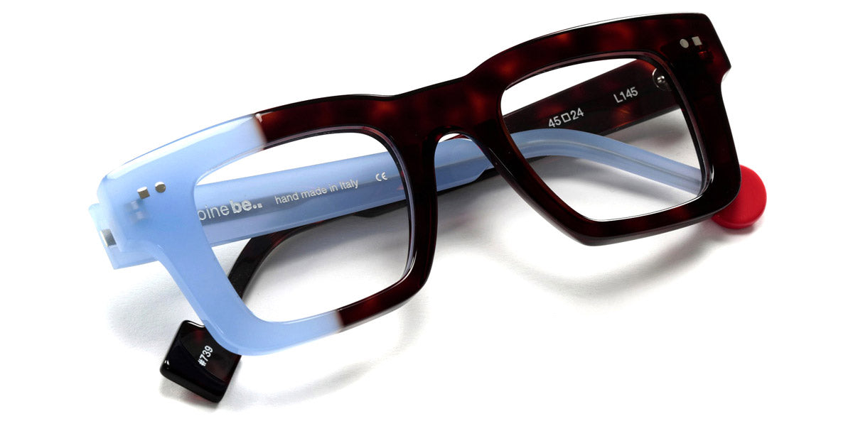 Sabine Be® Be Better SB Be Better 739 45 - Shiny Cherry Tortoiseshell / Shiny Opal Light Blue Eyeglasses