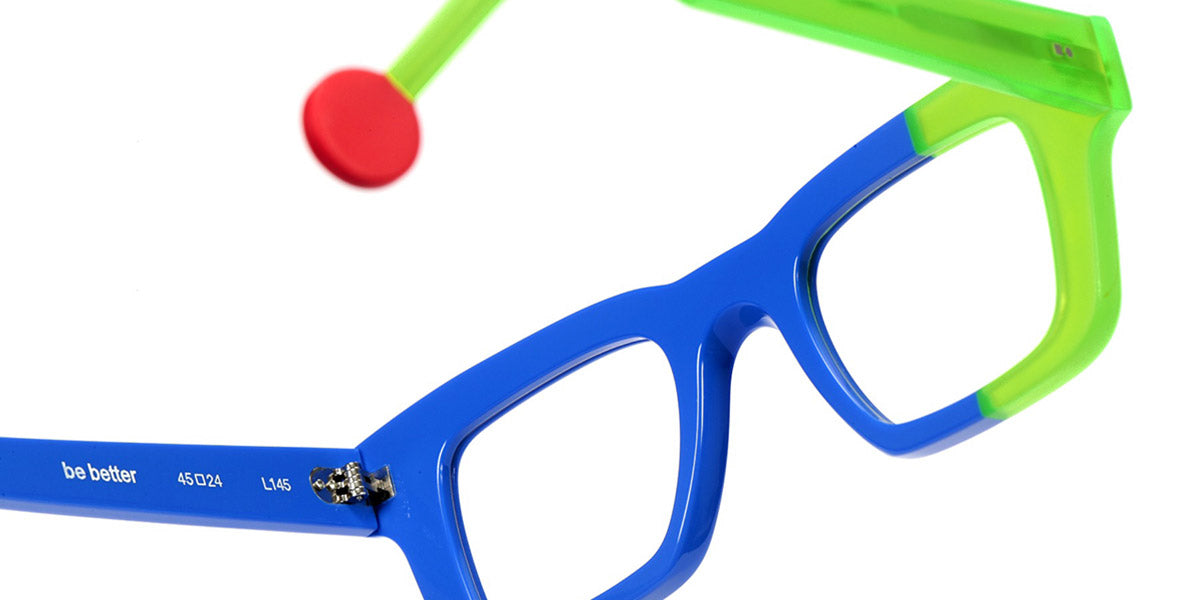 Sabine Be® Be Better SB Be Better 741 45 - Shiny Majorelle Blue / Matte Translucent Neon Green Eyeglasses