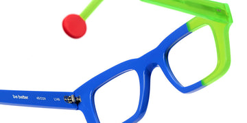 Sabine Be® Be Better SB Be Better 741 45 - Shiny Majorelle Blue / Matte Translucent Neon Green Eyeglasses