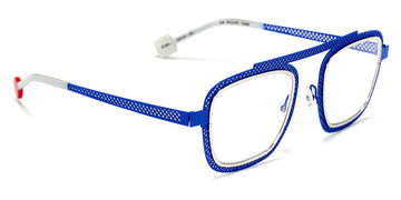 Sabine Be® Be Boyish Hole SB Be Boyish Hole 499 52 - Majorelle Blue Perforated Satin / Polished Palladium Eyeglasses