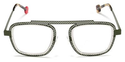 Sabine Be® Be Boyish Hole SB Be Boyish Hole 653 52 - Khaki Satin Perforated / Polished Palladium Eyeglasses