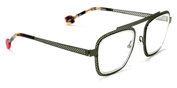 Sabine Be® Be Boyish Hole SB Be Boyish Hole 653 52 - Khaki Satin Perforated / Polished Palladium Eyeglasses