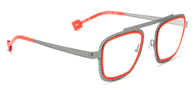 Sabine Be® Be Boyish Hole SB Be Boyish Hole 655 52 - Perforated Satin Gray / Neon Orange Satin Eyeglasses