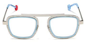 Sabine Be® Be Boyish Hole SB Be Boyish Hole 657 52 - Perforated Polished Palladium / Satin Pastel Blue Eyeglasses