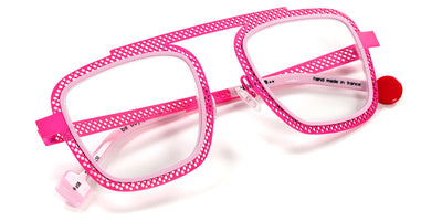 Sabine Be® Be Boyish Hole SB Be Boyish Hole 658 52 - Neon Pink Perforated Satin / Pastel Pink Satin Eyeglasses